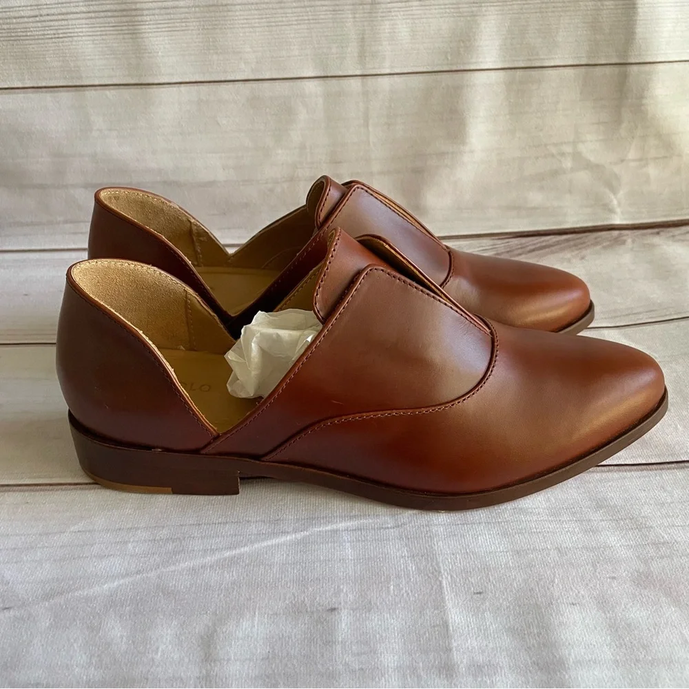 Nisolo Emma d'Orsay Oxford Loafers Shoes Women’s Size 9 Brandy Slip On - Picture 9 of 15